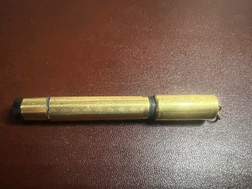 🔴 ANGLO AMER penna stilografica retrattile placcata ORO 18 CARATI vintage