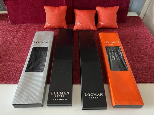 🔴 LOCMAN scatole orologi rigide morbide e 3 cuscini lotto 7 PEZZI