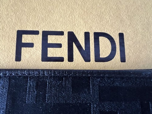 Fendi Document Holder For Men Fabric Zucca Leather Interior Original Vintage