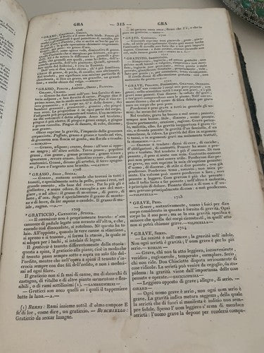 🔴 Book DICTIONARY OF SYNONYMS OF THE ITALIAN LANGUAGE Tommaseo antico 1845 