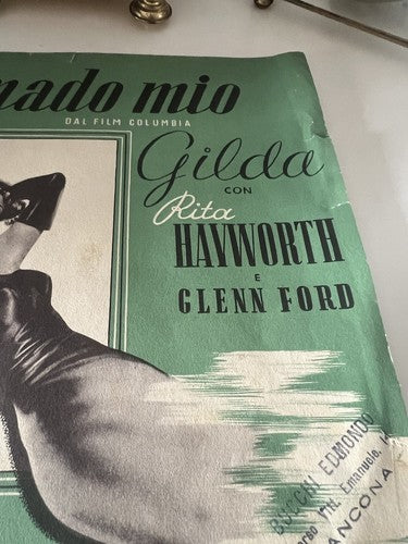 Gilda Rita Haywoerth Partition Musical Mon, Roberts, Fisher Mailand 1947
