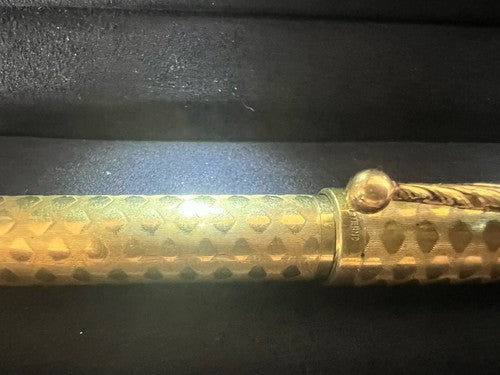 UHLMANN'S Eternal Stylo-Plume Stylo à Plume Rétractable Plaqué Or Marche Vieux