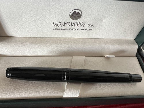 Monteverde Stylo-Plume Stylo à Plume Laque Noire Invincia M Écrit Que Nouvelle 