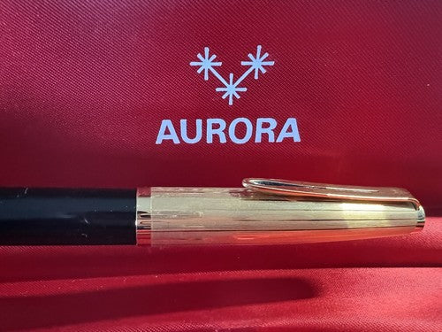 🔴 AURORA penna stilografica 888 P duo cart pennino ORO M scrive vintage C