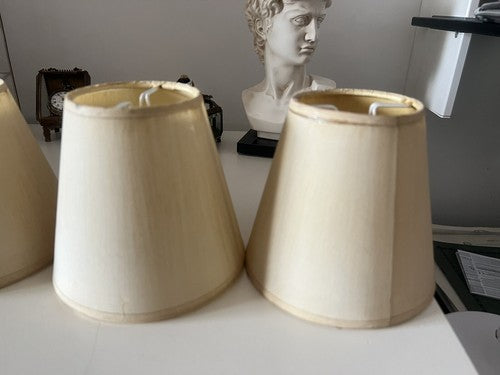 🔴 paralumi PLISSE' per lampada, lume beige campana beige 5 PEZZI