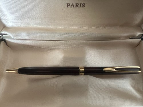 🔴 WATERMAN penna sfera lacca marmorizzata Emisphere francese nuova MAI USATA