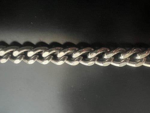 🔴 CATENA orologio tasca cromata con moschettone Lunghezza 22 cm VINTAGE