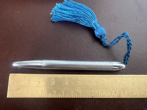 🔴 WATERMAN penna sfera Lady cromata millerighe con scatola vintage