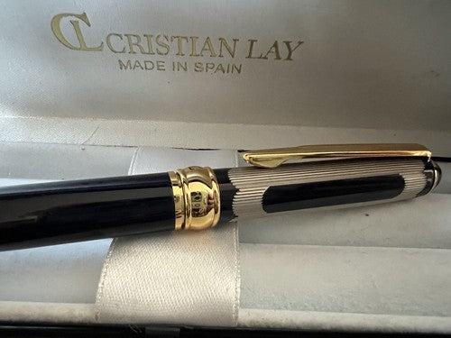 Cristian Lay Stylo-Plume Stylo à Plume Espagnole Bleu Iridium Point Profils