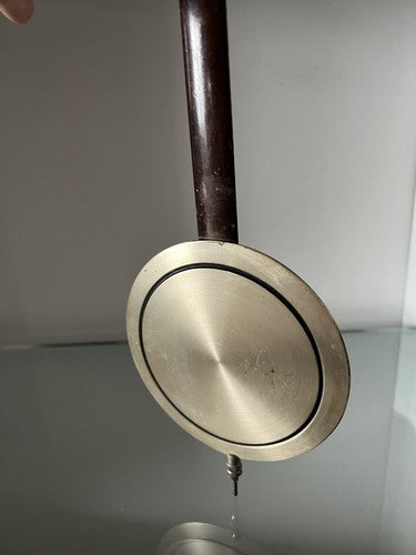 🔴 PENDOLO orologio muro parete DOPPIO BORDO METALLO asta legno ganci vintage