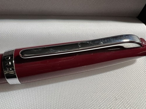 Aurora Pen Sphere Bordeaux Style With Finishes Chrome Marking Perfectly 