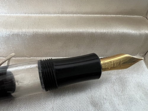 🔴 SENATOR penna stilografica PISTONE con iridium Point nera inchiostro Pelikan