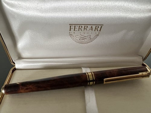 Ferrari Stylo-Plume Stylo à Plume Laque Effet Bois Iridium M A Cartouche