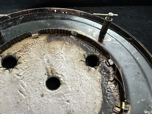 🔴 QUADRANTE orologio pendolo muro parete smalto doppio bordo ottone perni