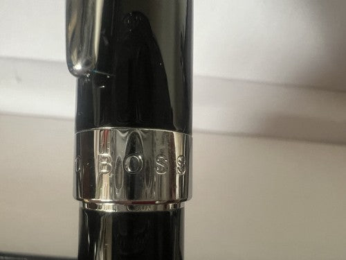 🔴 HUGO BOSS penna stilografica lacca nera a cartuccia profili cromati mai usata