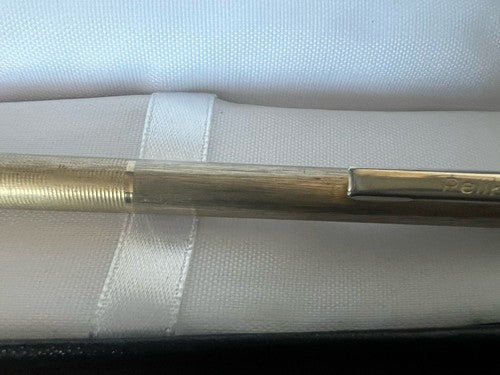 🔴 PELIKAN penna sfera pulsante a scatto metallo dorato scrive vintage
