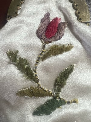 🔴 Portafoglio borsellino donna ricamato mano Farina NA vintage Belle Époque