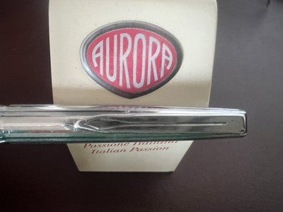 🔴 AURORA penna sfera millerighe cromata scrive 1960 vintage B
