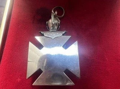 Cruz Masónica Colgante Fob Baño De Oro Orden Fraternal De Águilas Antigua 