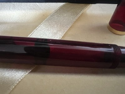 🔴 PELIKAN penna stilografica M200 Demonstrator trasparente bordeaux pennino F