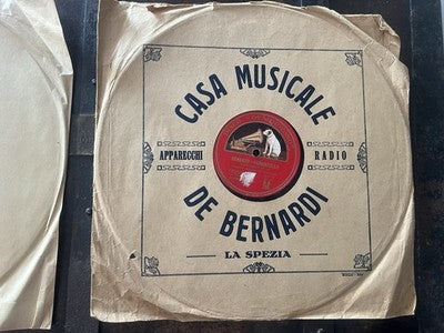Discs La Voce Del Padrone 78 RPM Gommalacca Chopin Polonese Gramophone 2 Pz