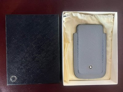 🔴 MONTBLANC Meisterstück iPhone 5 5s SE rigid original gray leather cover