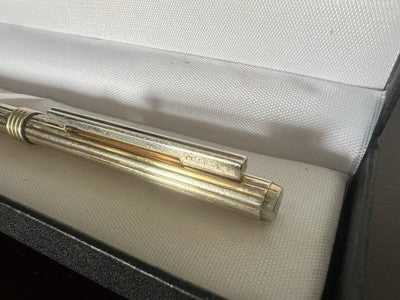 🔴 DIOR penna sfera ARGENTO MASSICCIO 925 a rotazione scrive vintage