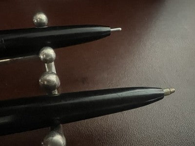 🔴 BIC penne sfera stiloforo nere anello dorato e cromato scrivania vintage B