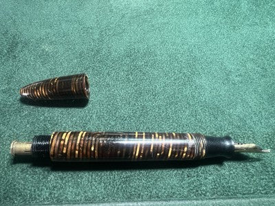 Anchor Pen Fountain Pen Celluloid Push Button Pen Original Gold Vintage