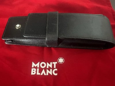🔴 MONTBLANC custodia penna stilografica e sfera Meisterstuck pelle 2-3 posti