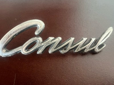 🔴 FORD Consul stemma auto posteriore emblema fregio targhetta RARA ORIGINALE