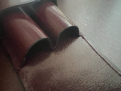 🔴 Portapenne GIGLIODORO pelle vitello artigianale Firenze astuccio NOS