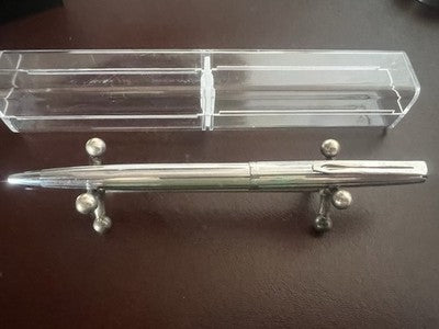 Aurora Stylo-Plume Sphère Mille Rayures Chrome Écrit Vintage Années 1960 C 