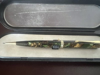 DE WATERMAN Crayon Mécanique Celluloid Marbre Art Déco Vintage Années '30 