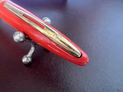 🔴 WATERMAN fountain pen Carene orange coral lacquer 18 KT GOLD nib F