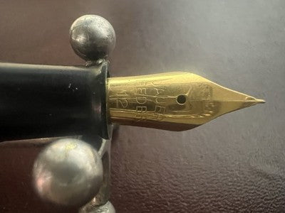 Astura Pen Fountain Pen 82 Celluloid Button Switch Bottom Marking Vintage '50