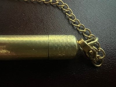 Pencil Mechanical Retractable Foil Gold 18 K Pendant Chatelaine Antique B