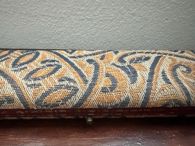 🔴 Box bracelet watch case vintage damask fabric 20 