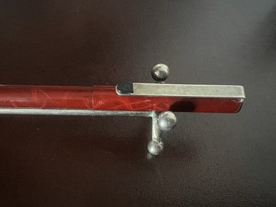 Stylo À Bille OMAS Laque Rouge Cap À Cliquet Vintage 