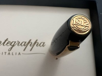Stylo Plume Montegrappa Manager Noir Finitions Plaquées Or Nib M