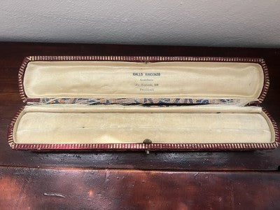 🔴 Box bracelet watch case vintage damask fabric 20 