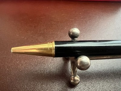 🔴 CARTIER penna sfera Must de Cartier Trinity Twist lacca nera finiture dorate