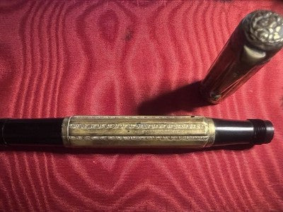 🔴 VAITERMASS penna stilografica retrattile pennino ORO 14KT vintage