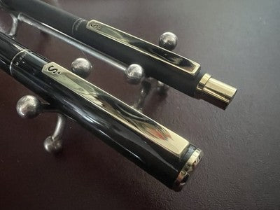Sheaffer Stylo-Plume Stylo à Plume Sentinel Laque F4 + à Bille Set Vintage Box