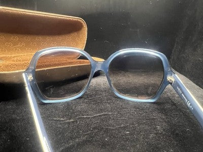 🔴 GUCCI occhiali vista donna montatura GG 3538/S blu logo GG laterale vintage
