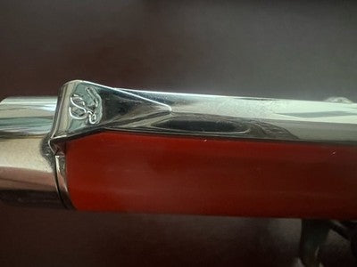 🔴 LABAN Britannia Füllfederhalter, orange Lackierung, M-Feder, neuwertig (NOS) 