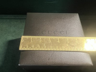 🔴 GUCCI scatola gioiello ciondolo orecchini cofanetto custodia con talloncino