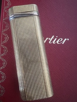 🔴 CARTIER accendino Trinity guilloché placcato funziona con astuccio istruzioni