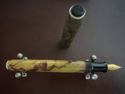 Wearever Stylo à Plume Celluloïd Marbré Levier Écrit F Vintage 1940 