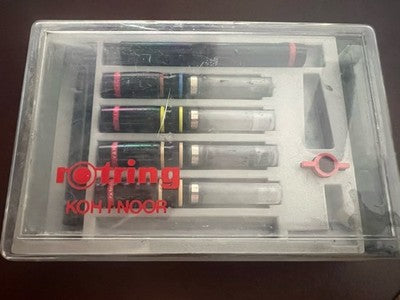 ROTRING Ensemble De Stylos Techniques Variant Koh-I-Noor Avec Encre Vintage